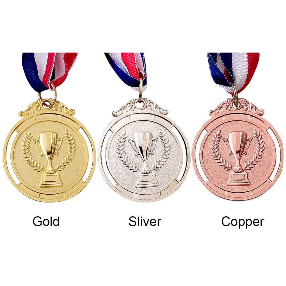 

Gold Silver Bronze Prizes Winners Medals 1st 2nd 3rd Sports Day Competitions Awards Medal Adults Children Outdoor Games Souvenir