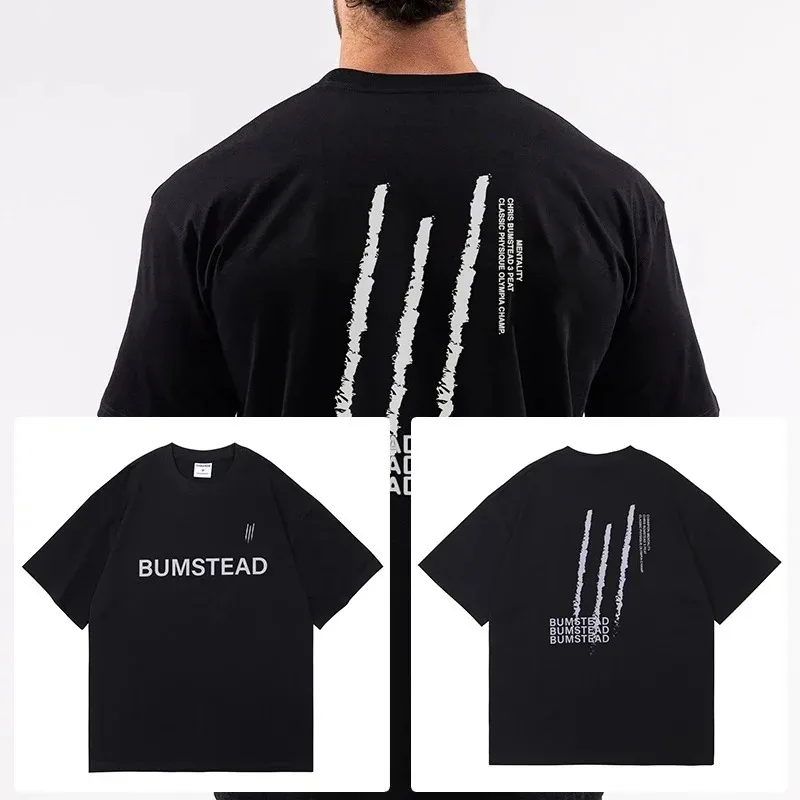 

New men's gym fitness T-shirt loose oversized cotton short-sleeved bodybuilding T-shirt summer training exercise jogging top