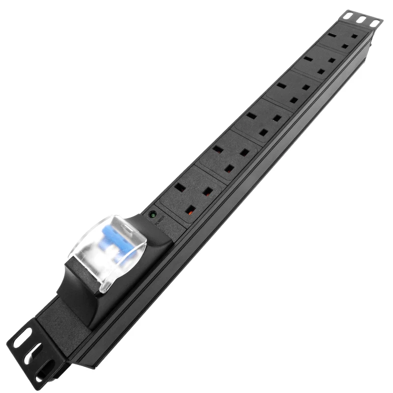 

PDU power strip network cabinet rack UK socket aluminium alloy 6 AC UK Socket plug With air switch 16A 4000W socket