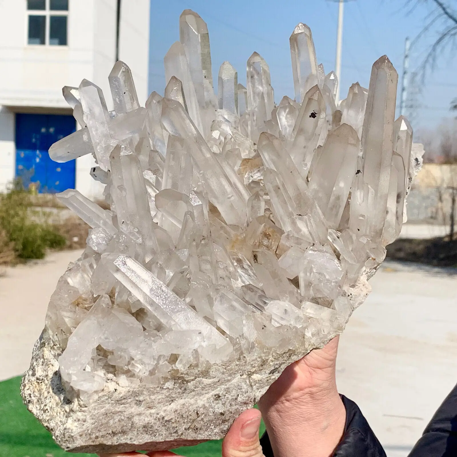 Natural Rare White Quartz Crystal Cluster Mineral Specimen Healing 4