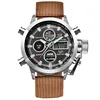 XINEW Brand Chronograph Business Watch For Men Fashion Nylon Band Alarm Stopwatch Multi-function Movement Electronic Clock Black 2