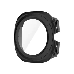 Enhanced Glass+ Protective Case with Anti-Scratch Screen Protector for Watch Ultra 47mm (Matte Black)