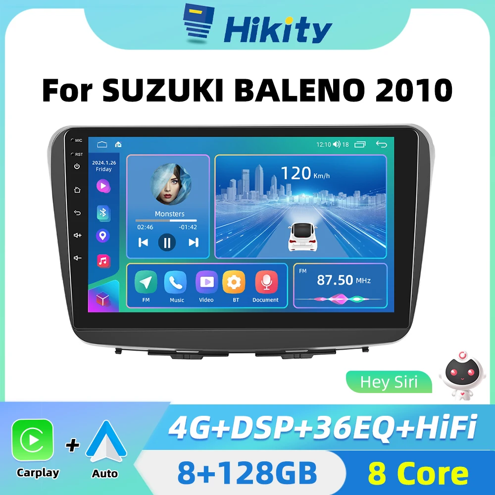 Hikity 2 Din Android Carplay Autoradio Per Suzuki Baleno 2010 Android Auto Stereo Autoradio Navigazione Gps Wifi 4G