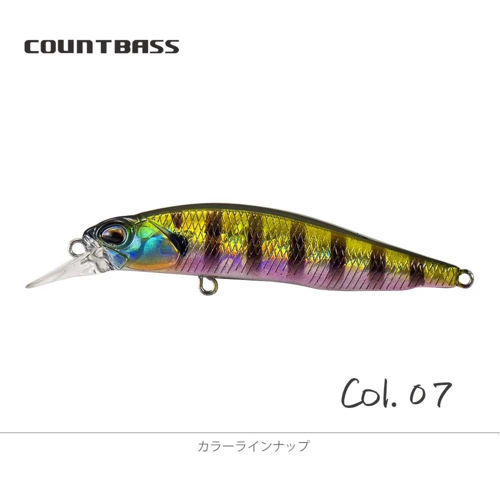 COUNTBASS Minnow 63 mm 5 g (2,48 Zoll 0,18 Unzen) langsam sinkender Shad-Angel-Wobbler aus Kunststoff, Barsch, Leurre-Angler-Köder – Detail 16