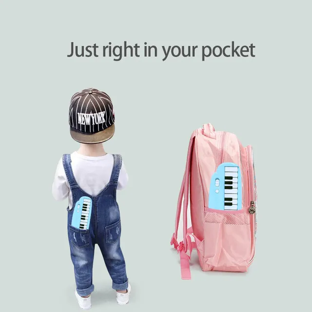 25-Key Mini Pocket Piano Toy Soft-Sound PP Material 3A Battery(Not Included) Blue/Pink Educational Musical Instrument Gifts 4