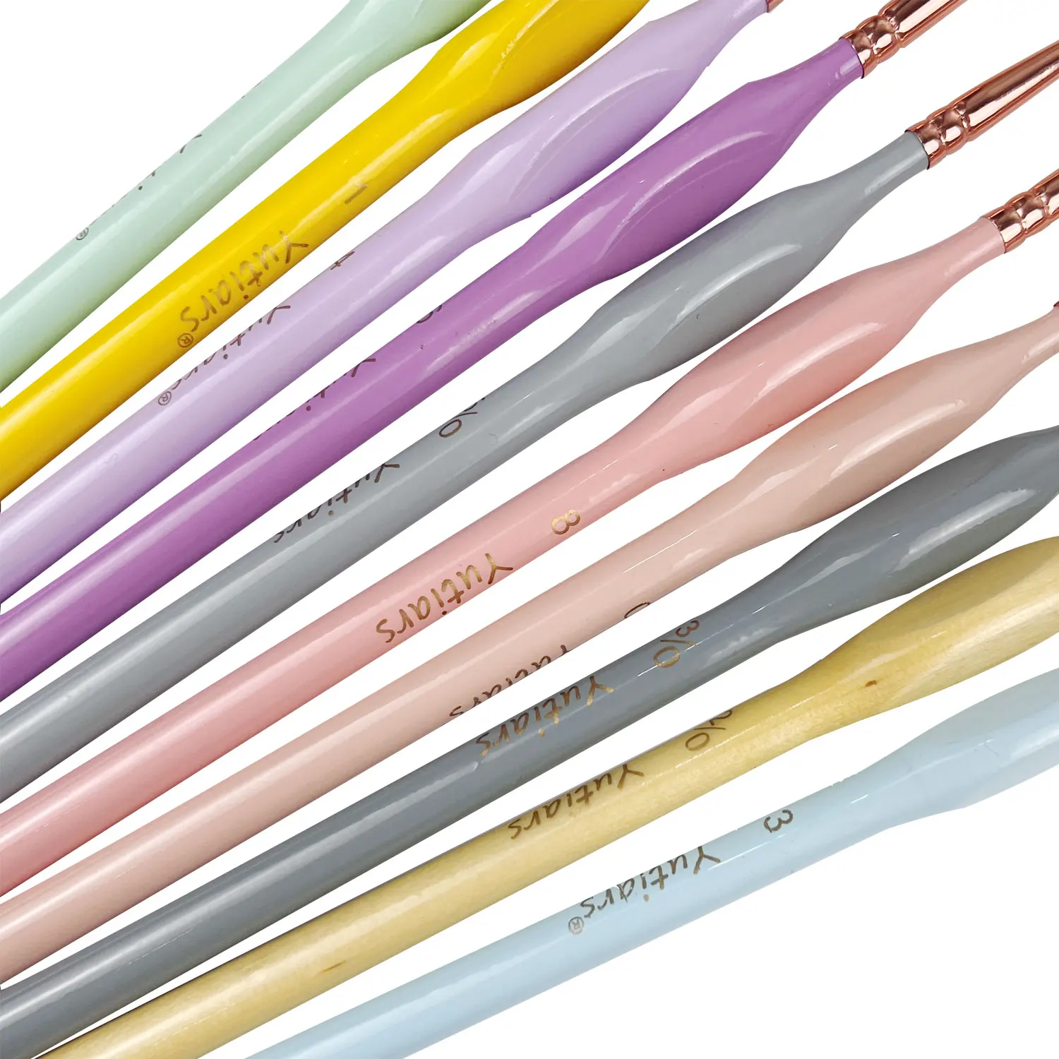 10개 세트 미세 디테일 페인트 브러쉬 미니어처 페인팅 브러쉬 키트 아크릴, 수채화, 유화, 얼굴, 네일용 미니 페인트 브러쉬 세트