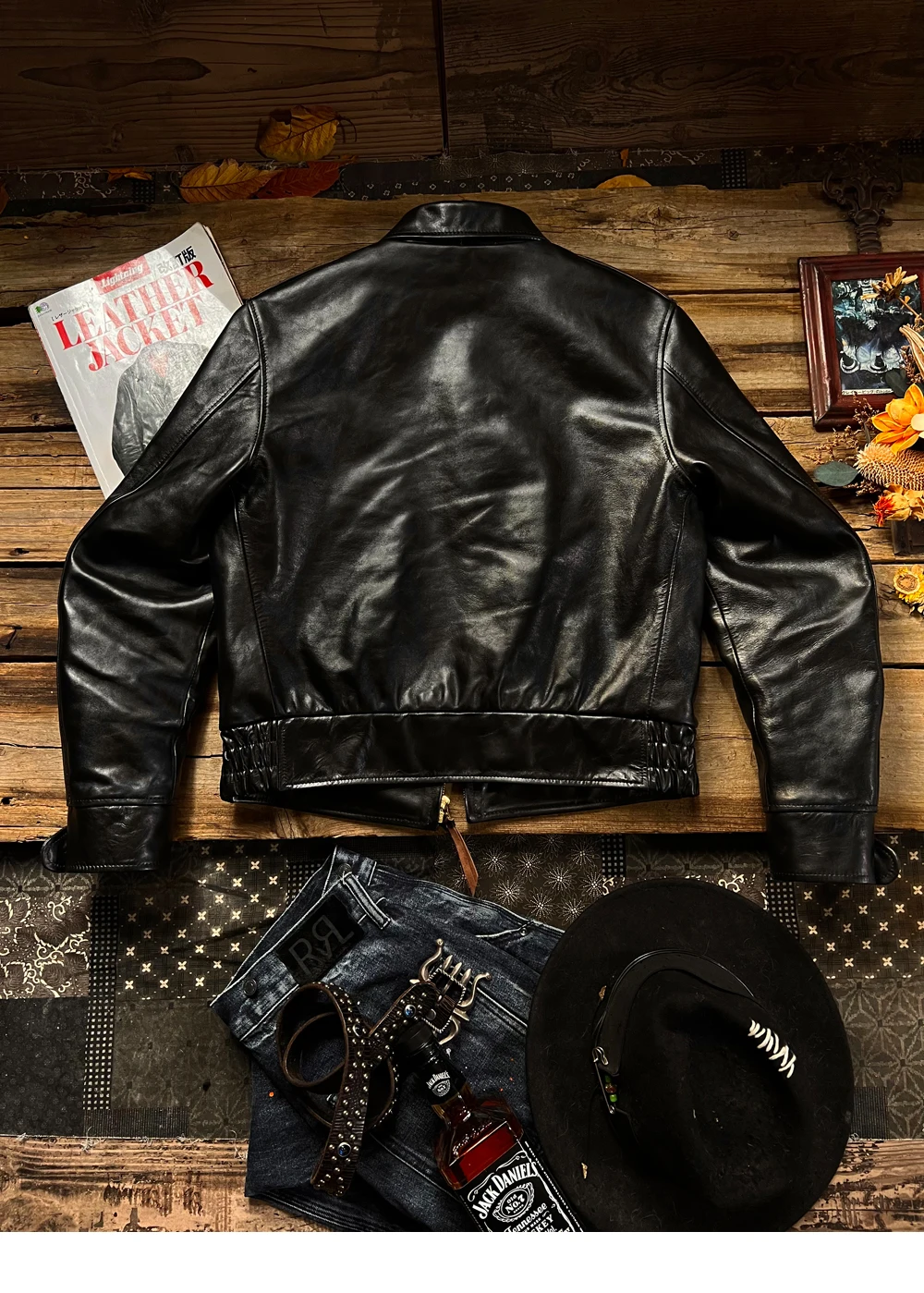 SDH2850 Asian Size Men's Slim Vintage Genuine Italian Horse Leather Storm  Rider Jacket - AliExpress