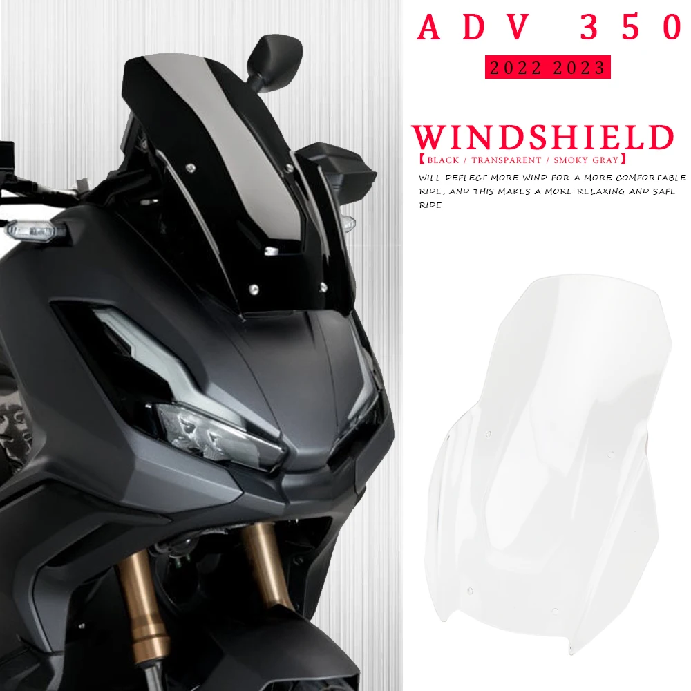 

Motorcycle Accessories Windshield Windscreen Wind Shield Screen Deflector Spoiler Protector For Honda ADV 350 Adv350 2022 2023