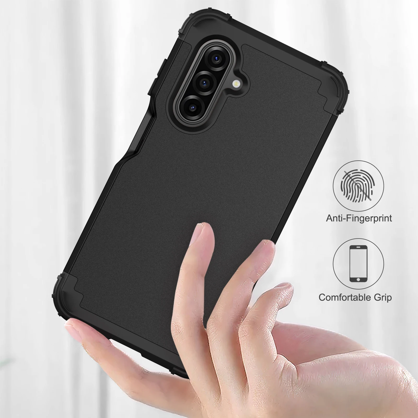 Heavy Duty 3-in-1 Armor Phone Case - Silicone Plastic Cover