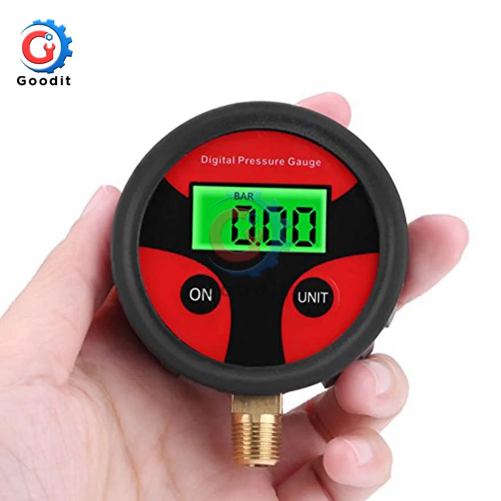 Precision Digital Tire Air Pressure Gauge with LCD Display and LED Light