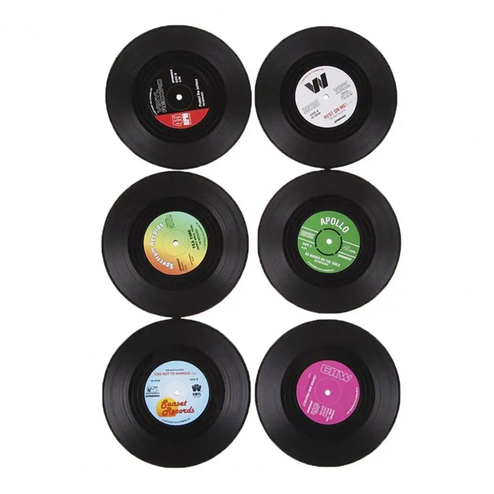 

Party Coasters Retro Design Coasters Retro Coasters Lightweight Non-slip Drink Coasters for Home Restaurant Party Decor Gift Set