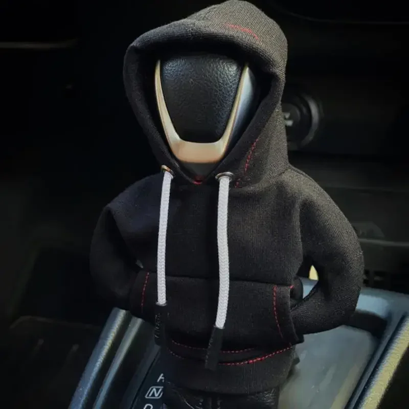 Car Decoration Accessories Hoodie Interior Car Gear Shift Knob Manual Cover Handle Gear Lever Change Cover Hoodie Gearshift Car Shift Sweatshirt