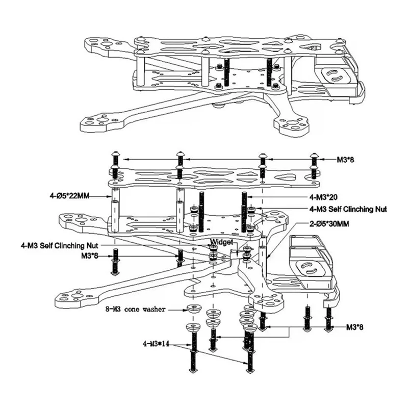 5Inch APEX EVO DC Frame Kit Quadcopter With 3D Printed Parts For DJI O3 Air Unit CADDX Vista Polar Nebula Link Phoenix-A36G