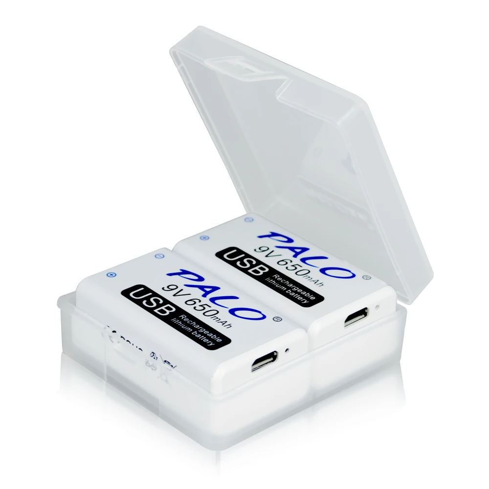 Bateria Recarregável da Coroa do Lítio Micro Usb Multímetro Ktv Microfone Detector de Metais v 650mah 6f22 - Image 5