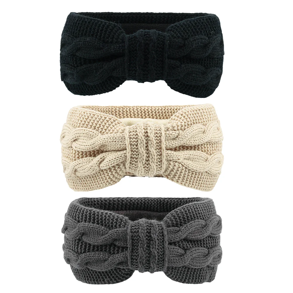 3 Pcs Autumn Hair Band Headbands Woman Hoop Scrunchies for Twisted Keep Warm