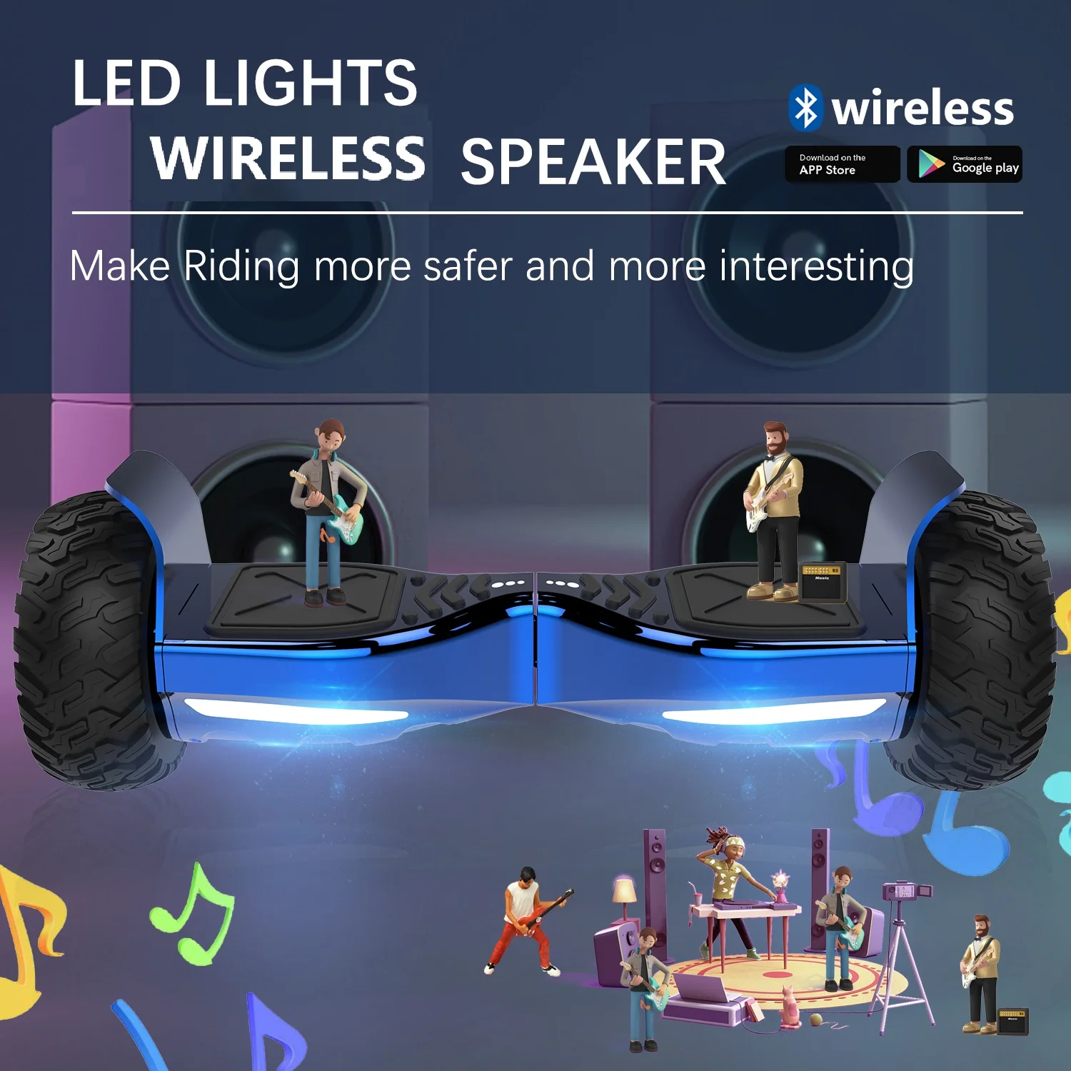 RCB Hoverboard all terrain hoverboards, APP control