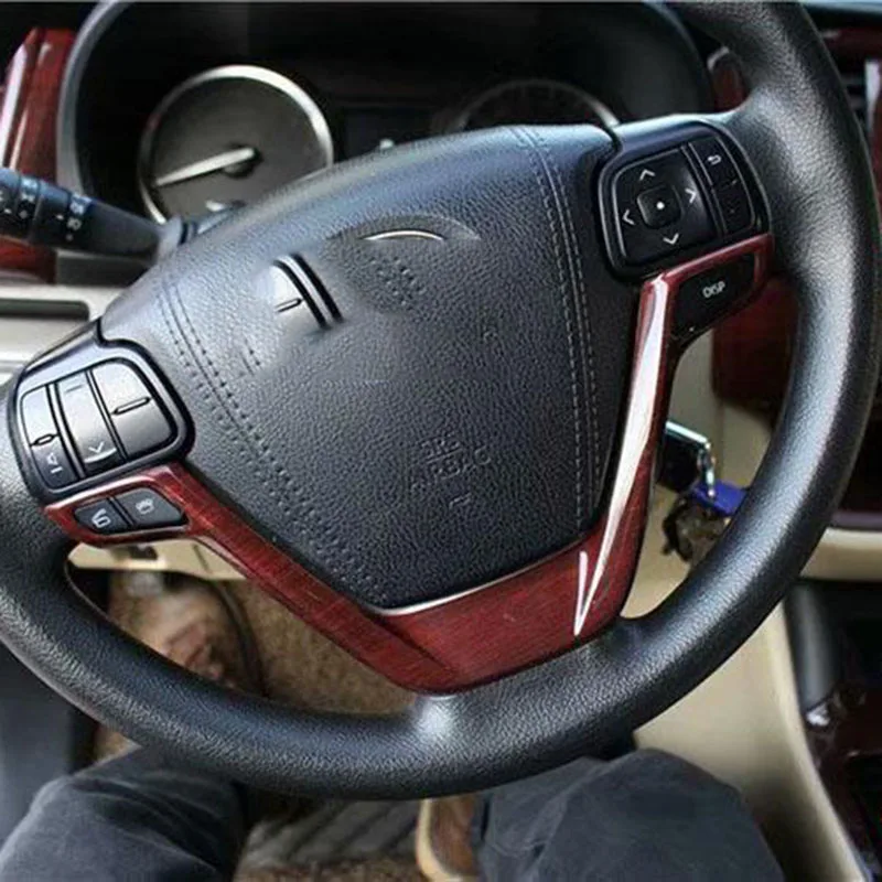 

Хромированные накладки на руль автомобиля для Toyota Highlander 2015, 2016, 2017, 2018, 2019, 2020, аксессуары для интерьера