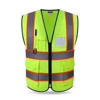 Hi-Vis Reflective Construction Vest with Strips