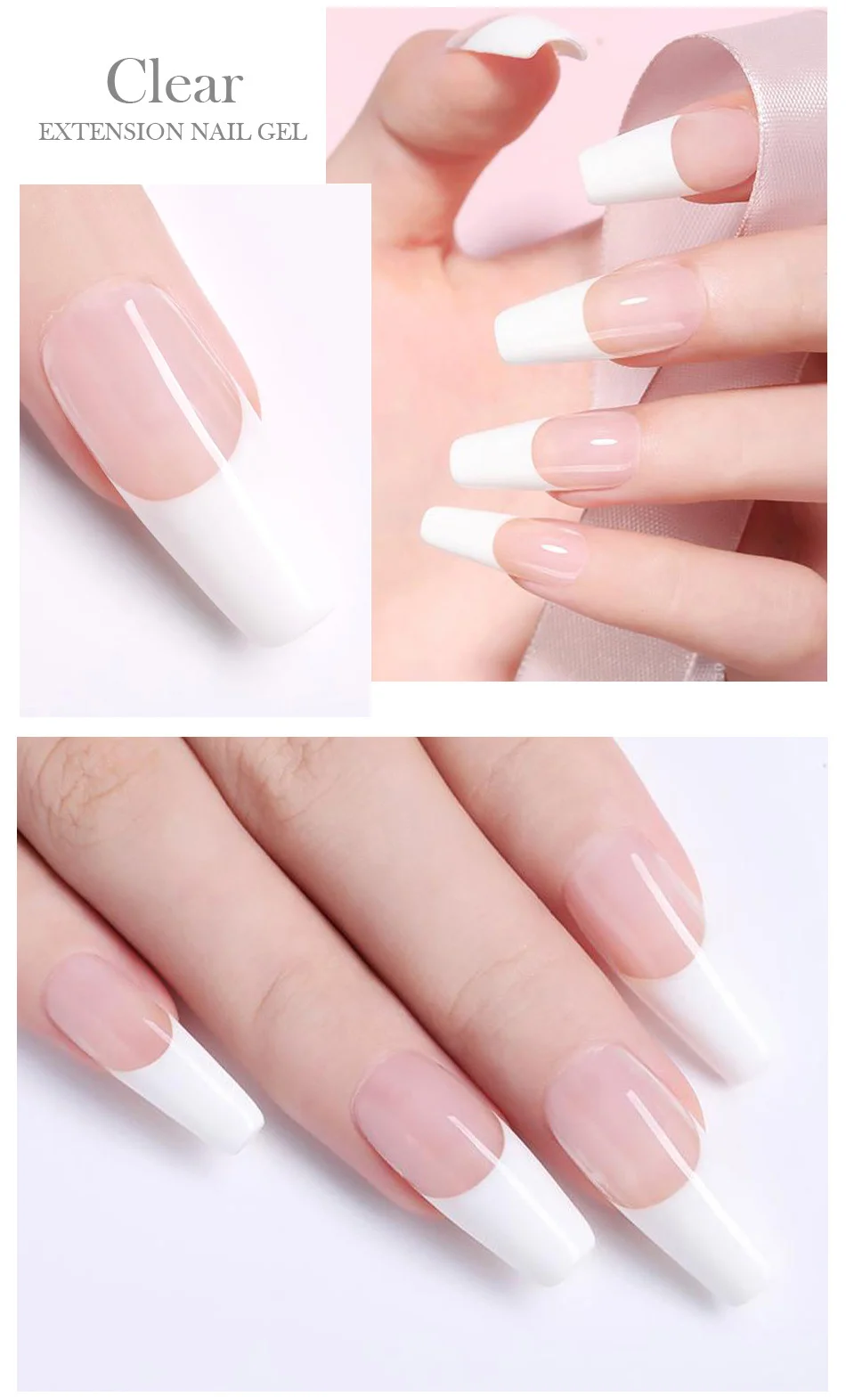 BORN PRETTY 60ml Nude Pink Nagelverlängerungs-Gel Acryl UV-Gel UV LED Soak-Off Nagelverlängerungs-Konstruktionsgel für French Nails DIY – Detail 6