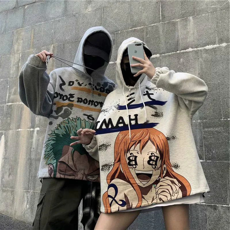 Sudadera con capucha Anime One Piece Zoro Nami para pareja, sudadera para novia, regalo de cumpleaños y Navidad, 2022| | - AliExpress