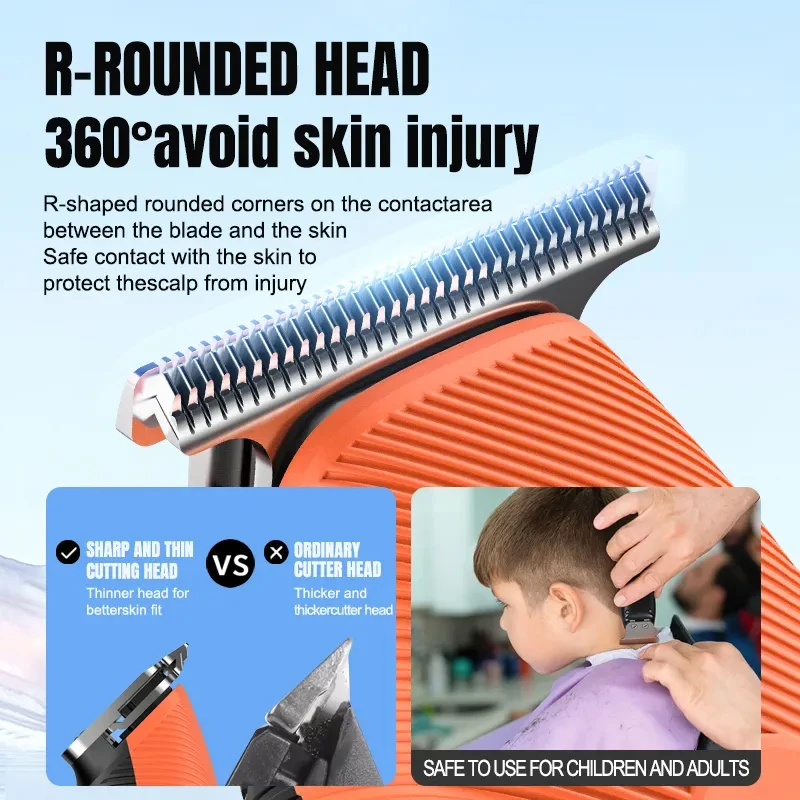 WAIKIL Professional Men's Electric Hair Clipper Multi functional Hair Salon Oil Head Sculptor USB Charging Cordless Trimmer 5