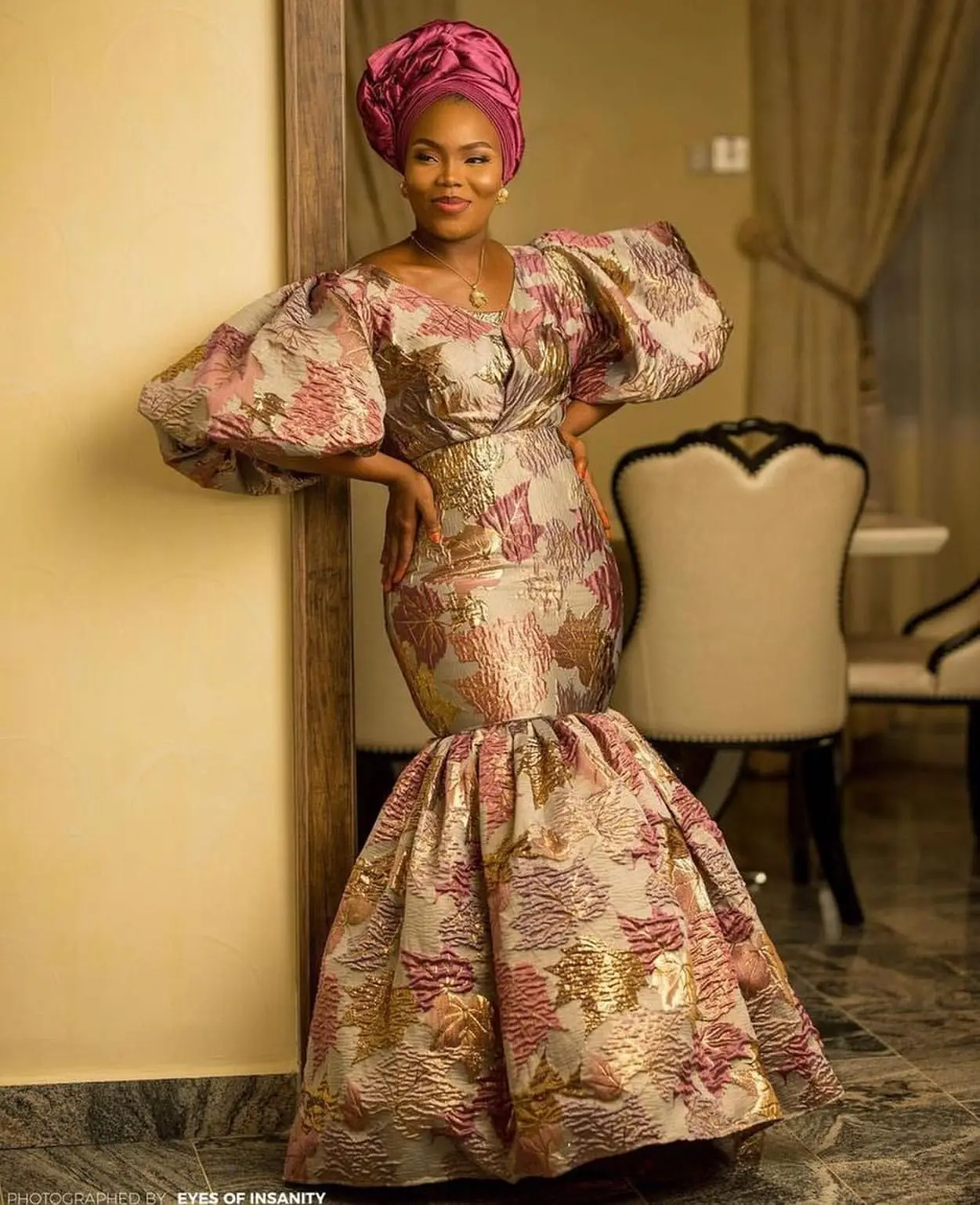 Robe Brocart Haute Couture Haute Couture Modele Robe Tissu Brocart