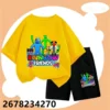 Hot Game Rainbow Friends T-Shirt Set Cartoon Boys Girl Baby Birthday Kids Clothes Short Sleeve T-Shirt Harajuku Multicolour Tops 1
