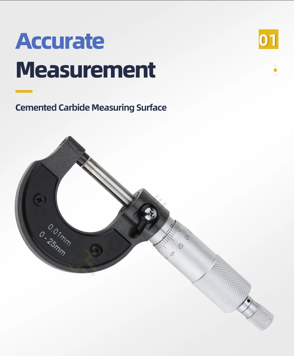 Description Picture 5 of itemExternal Micrometer Set Outside Micrometer Micro Meter Mechanical Micrometers Measuring Tools Micrometric Gauges For Measurement