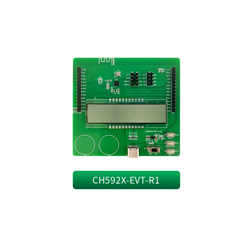 Evaluation Board PCB Board PCB Board Assembly Printed Circuit Board 1/2Pcs/Lot CH592 Evaluation Board Bluetooth Low Energy(BLE) 5.4 USB 2.0 Full-Speed Segment LCD 2.4Ghz RF
