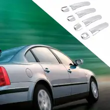 

1 Set Door Handle Cover Anti-scratch Silver Color Single Hole Door Handle Trim Replacement for-Jetta Passat-98-04