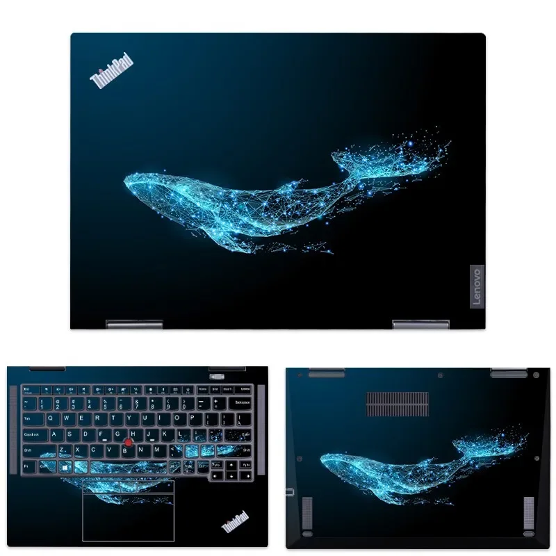 2024 레노버 씽크패드 X1 카본 Gen 12 11 10 9 8 7 6 용 커버 필름, 프리컷 1x 상단 + 1x 팜레스트 + 1x 하단 스킨 스티커