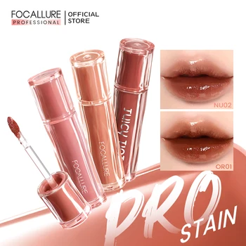 FOCALLURE 미러 보습 리퀴드 립스틱, 논스틱 컵 립 글로스, 오래 지속되는 섹시한 워터 글로시 립 틴트 메이크업 화장품