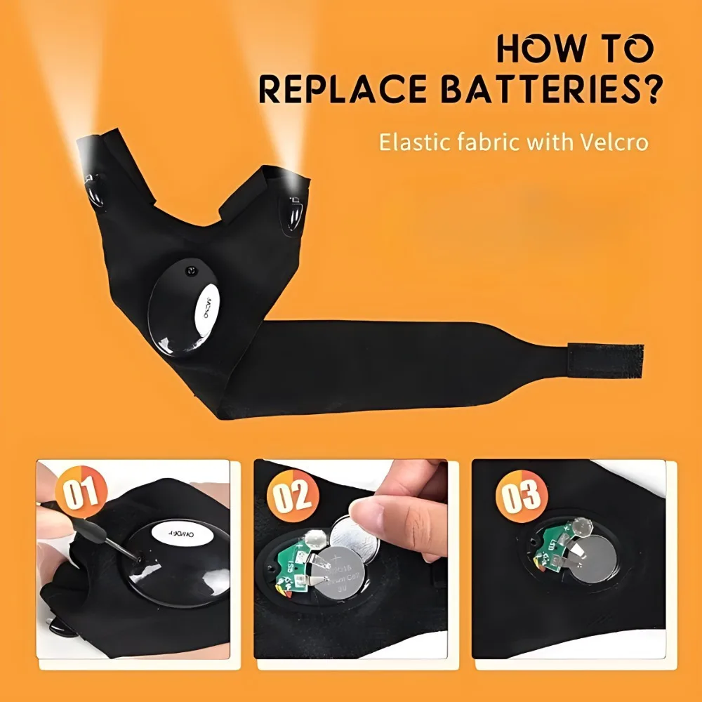LED Flashlight Gloves, Day Gifts for Man Boyfriend Husband Dad, Unique Man Gifts, Cool Gadget for Repairing Cars 2