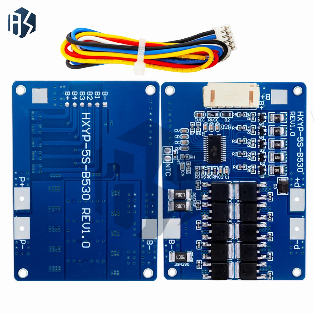 Scheda di Protezione Batteria al Litio 5S BMS 30A 45A 18V-21V per Batterie Li-ion 3.2V LiFePO4 con Bilanciamento e NTC - immagine 5