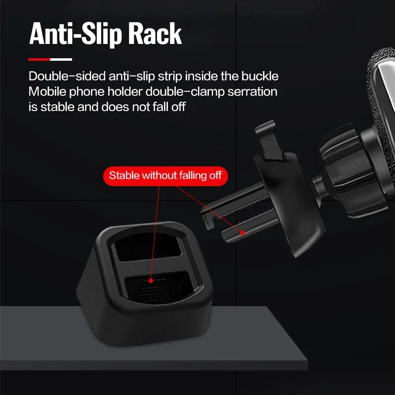 Wireless Car Charger Stand Base 4 In 1 Car Mobile Phone Holder Bracket Dashboard Mount Air Outlet Clip GPS Cradle Accessories
