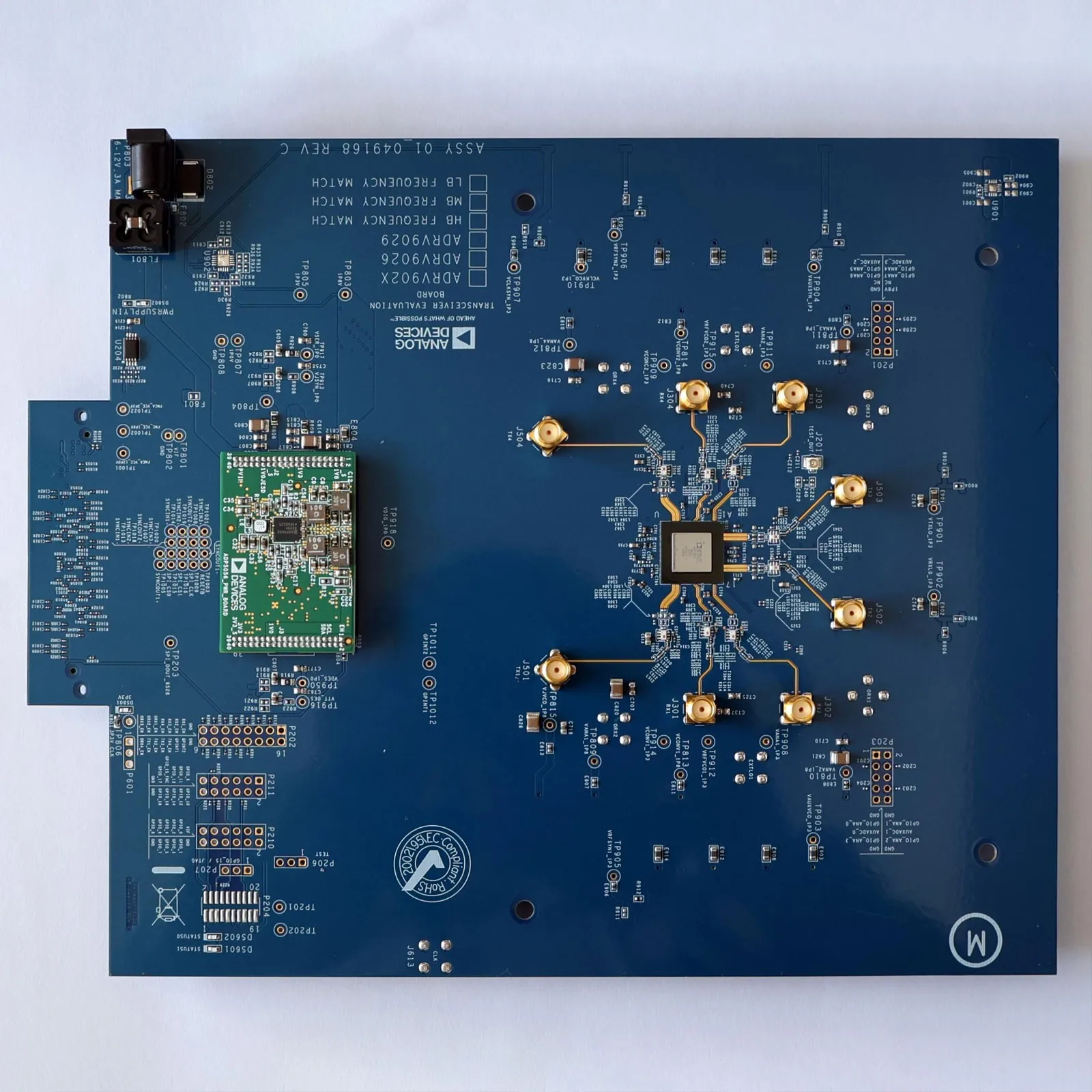 Hamgeek ADRV9026 RF 하위 보드 4채널 650MHz-6000MHz 광대역 RF 트랜시버 보드 TDD 및 FDD 애플리케이션 지원