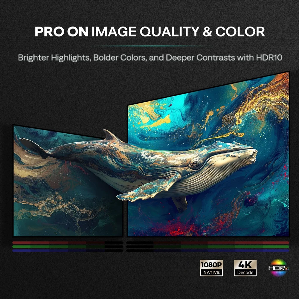 جهاز عرض لينوفو بدقة 4K فائقة الوضوح، 100P، أندرويد، واي فاي 6، تركيز تلقائي، للاستخدام الخارجي، فيديو عالي الدقة، جهاز عرض ليزر محمول، مسرح منزلي للأفلام.