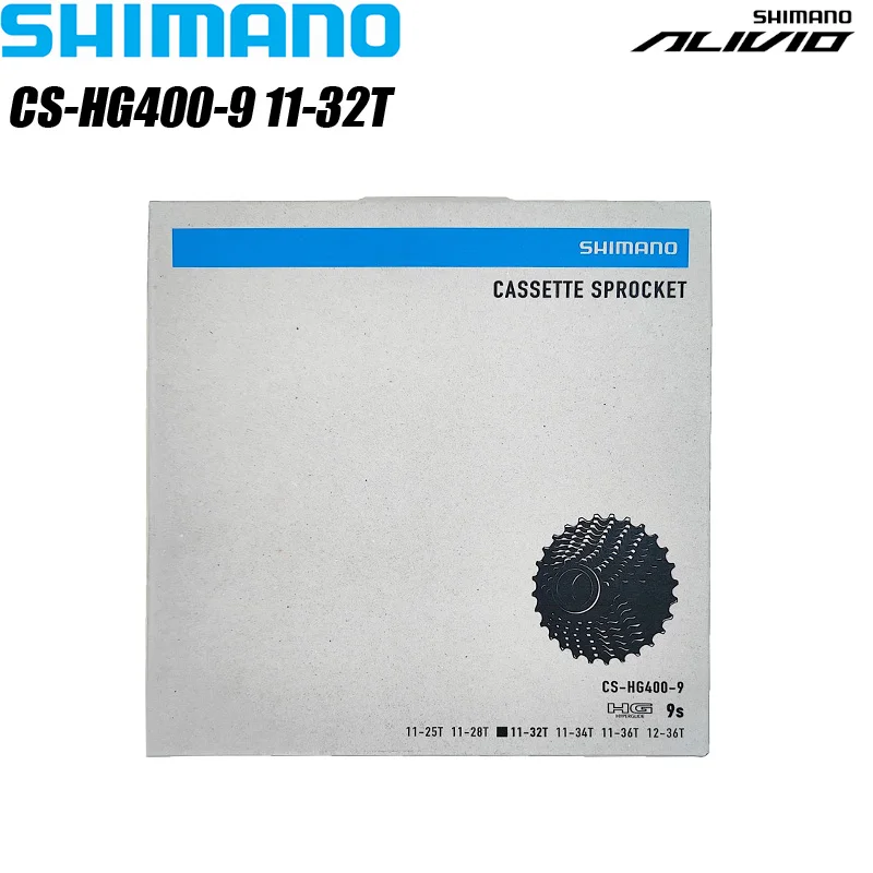 Bicycle Cassette Shimano ALIVIO CS-HG400-9 Speed MTB Cassette Sprocket 11-32T 11-34T 11-36T Mountain Bicycle Freewheel