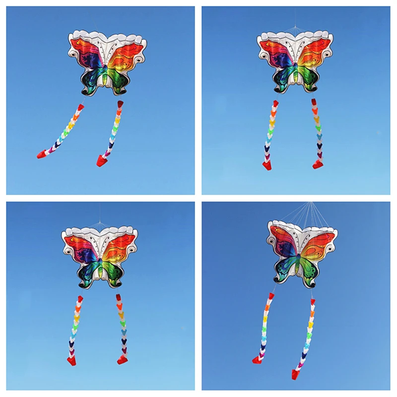 

free shipping new kites flying butterfly kites nylon kites factory Butterfly wings windsurf equipment flying toy rainbow kite