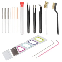 Precision Antistatic Tweezers and Multifunction Nipper Tool Set (Tools KitA)
