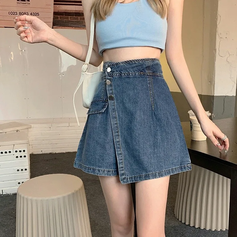 Skirt Shorts Woman Clothing Summer Women's Shorts Female  Women's Clothing Offer Free Shipping Loose Button Denim Shorts