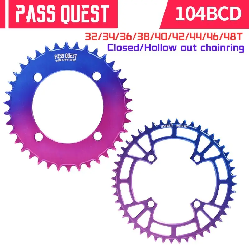 

PASS QUEST 32T-48T 104BCD Bicycle Chainring Narrow Wide Chainwheel Mountain Road Bike ForSram M780 M785 M610 X5 X7 Cycling Parts