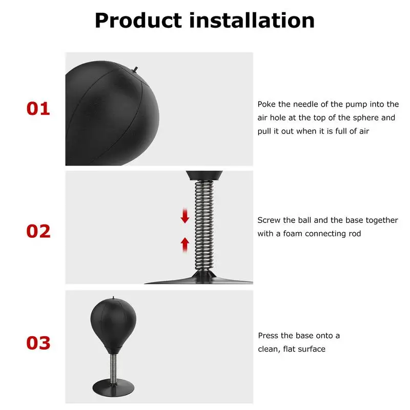Tabletop Punching Bag With Suction Cup & Stand Boxing Speed Ball Boxing Equipment For Anger Management Toys 