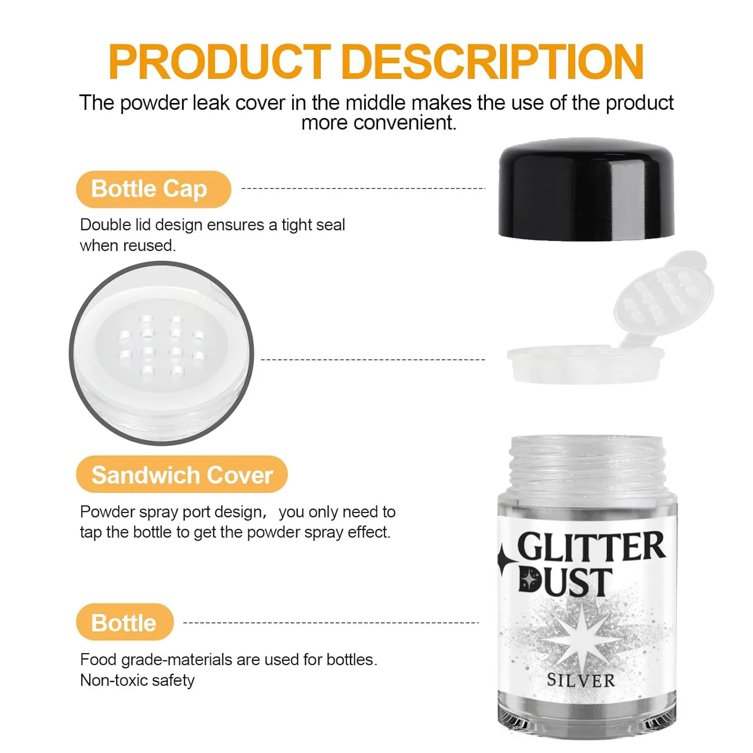 Luster Dust Metallic Glitter for Decorating and Baking