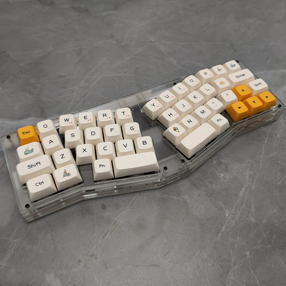 プログラム可能なメカニカルキーボードキット,透明スタック,アクリル