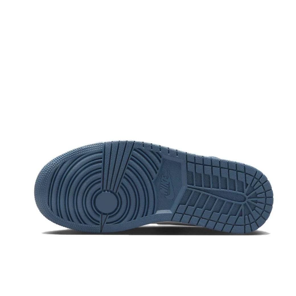 Nike Air Jordan 1 Mid Men's and Women's Board Shoes Support Comfort Casual Cushioned and lightweight breathable Blue&White
