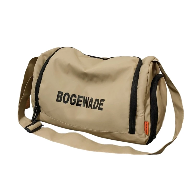 Overnight Bag Gym Bag Large Capacity Tote with Shoes Compartment Dry Wet Pocket E74B
