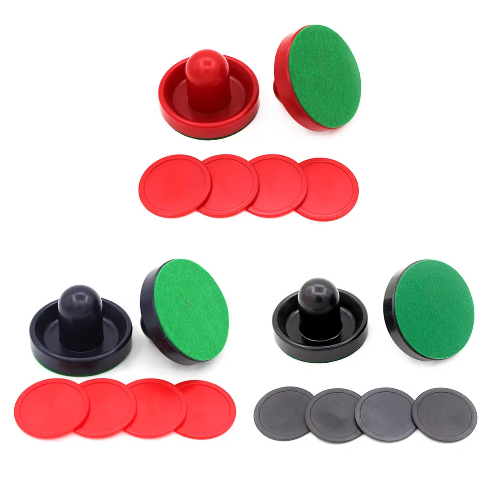 Air Hockey Accessories Goalies Puck Felt Pusher Mallet Professional Goalkeeper Air Hockey Felt Putter Adult Table Games Entertaining Toys Equipment