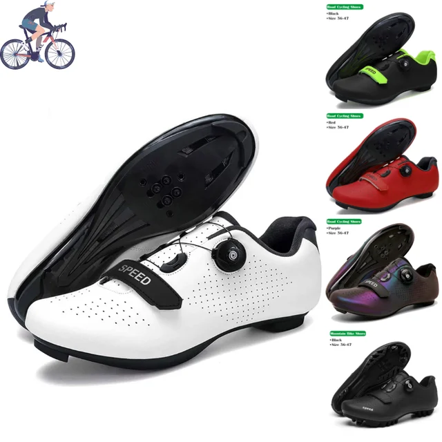 Zapatillas ciclismo mtb para hombre y mujer, zapatos planos de bicicleta de  montaña, botas de bicicleta de carretera, zapatillas de ciclismo velocidad,  calas Spd para Shimano - AliExpress