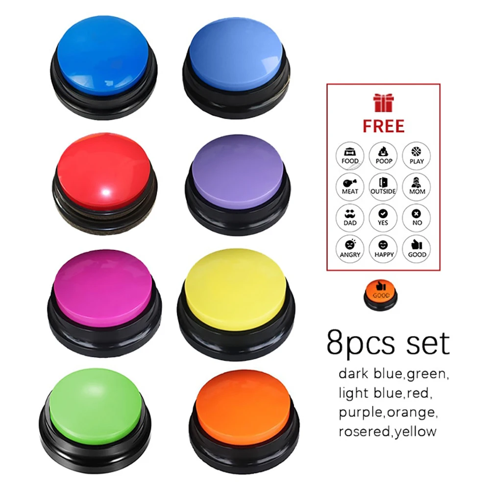 

Voice Recording Button Pet Toys Dog Buttons for Communication Pet Training Buzzer Recordable Talking Button Intelligence Toy